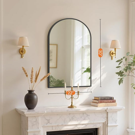 Sweetcrispy 20"x31" Arched Black Bathroom Mirrors - Image 2