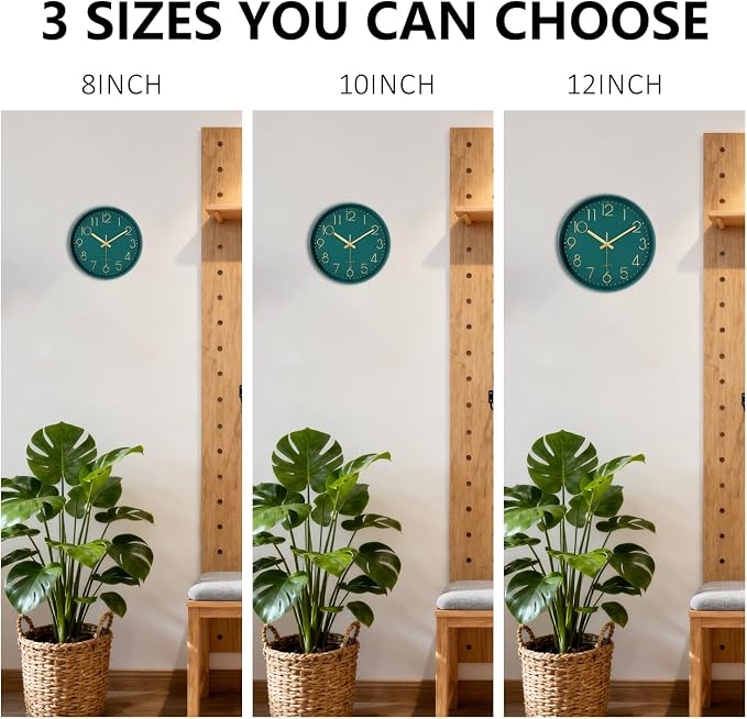 Silent Wall Clocks Battery Operated 8 Inch, Analog Wall Clock - Image 9