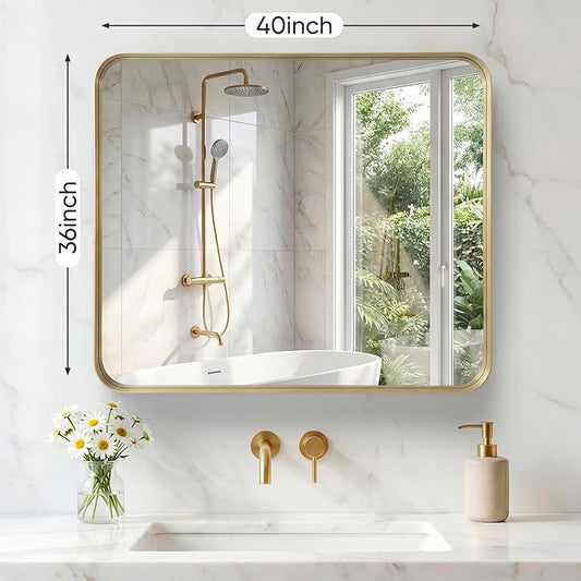 NEWBULIG 36X40 Inch Bathroom Mirror - Image 2