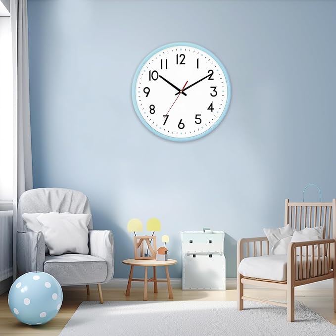 HZDHCLH Wall Clock Silent Wall Clocks Battery Operated 12 Inch Modern Non - Image 8