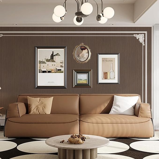 Brown Grasscloth Peel and Stick Wallpaper - Image 9