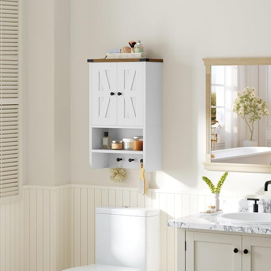 MAHANCRIS Bathroom Wall Cabinet, Farmhouse Medicine Cabinet - Image 2