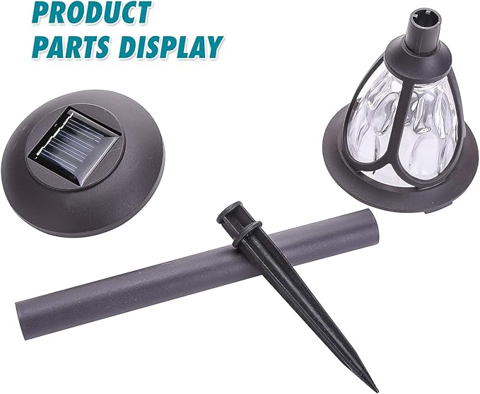 HECARIM Solar Lights Outdoor, 10 Pack Solar Pathway Lights, Solar Powered Garden Lights, Waterproof LED Solar Landscape Lights for Walkway, Pathway, Lawn, Yard and Driveway…