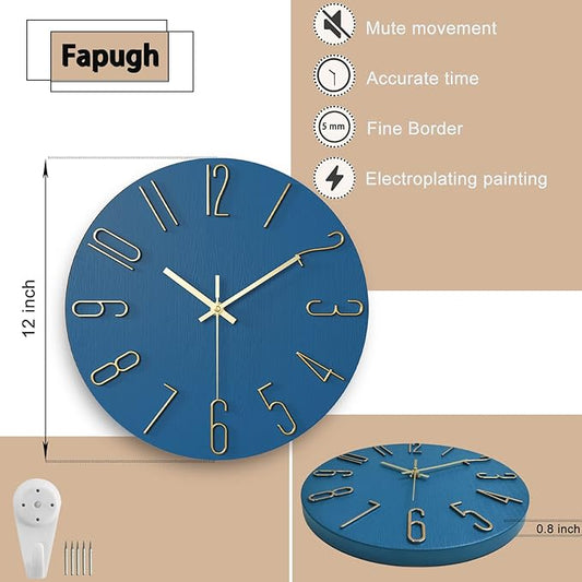 wall Clock, Silent Clock, wall Clocks Battery Operated, 12 inch Modern wall - Image 2