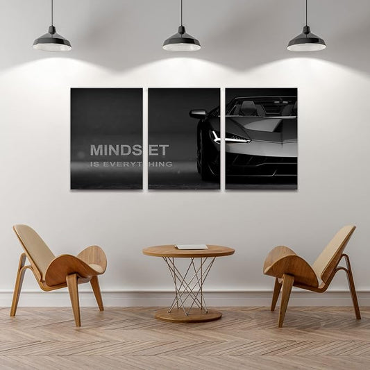 KAWAHONE Motivational Canvas Wall Art Lamborghini Posters Prints Entrepreneur - Image 2