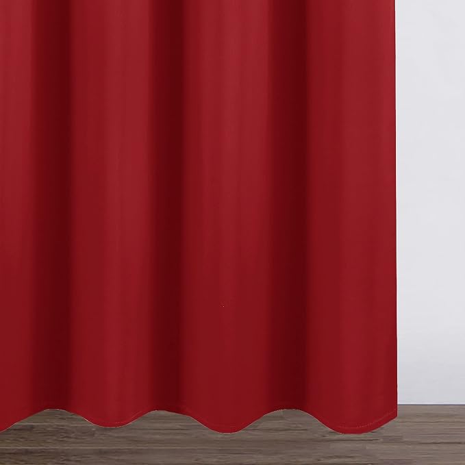 LEMOMO Blackout Curtains 52 x 84 inch/Bright Red Curtains Set of 2 - Image 9