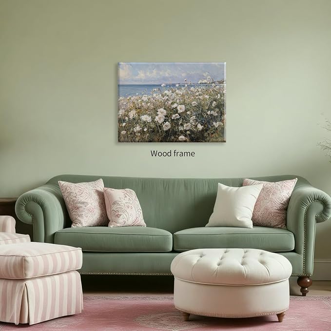 Nature Landscape Wall Art Coastal Wildflower Poster 24X36 inch Framed French - Image 6
