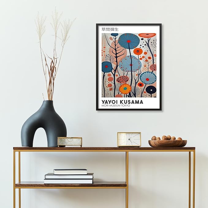 Yayoi Kusama Black Framed Wall Art 8x10in Vintage Japanese Painting Posters - Image 6