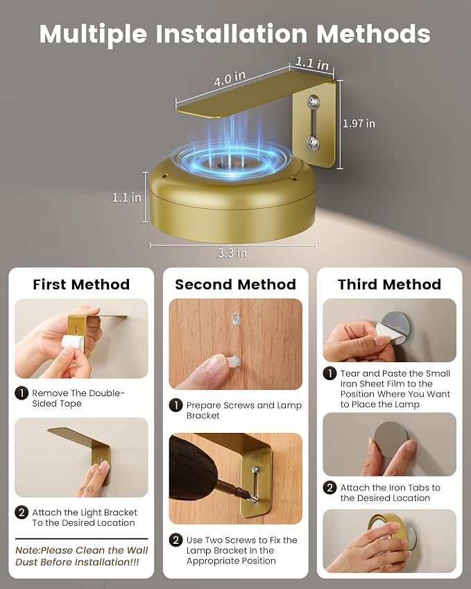 Picture Lights for Wall, Wireless 2000mAh Rechargeable Magnetic LED Puck Lights - Image 9