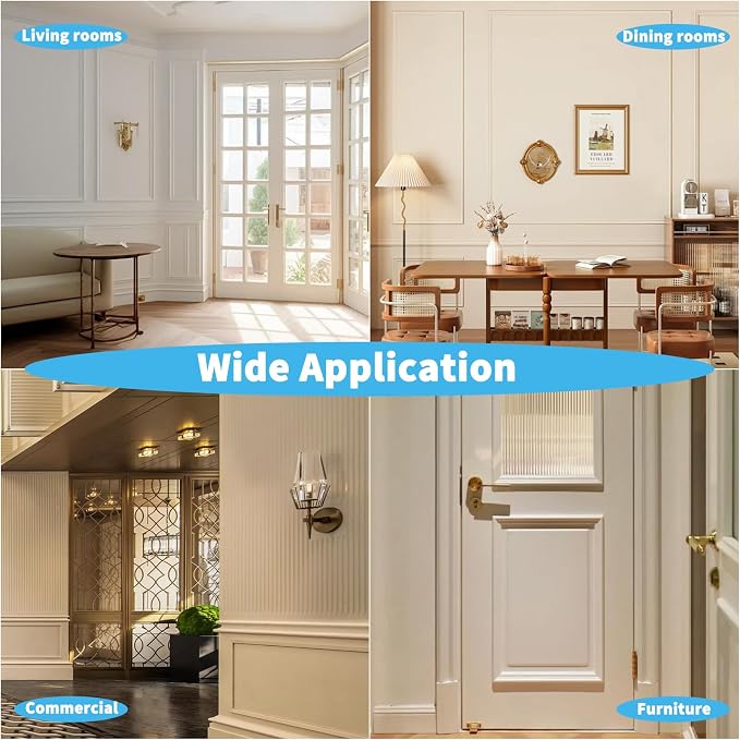 Art3d Pre-Cut Wall Molding Set of 3 pcs, Ready-to-Assemble Wainscoting Panels - Image 9