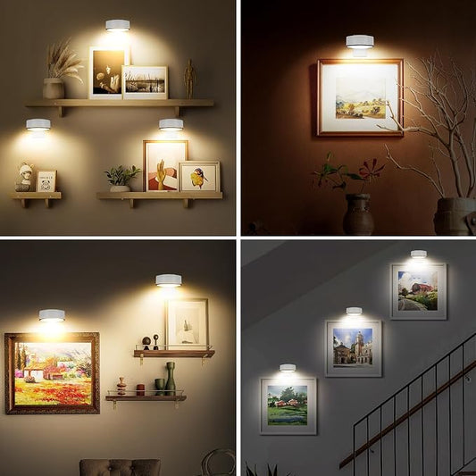 Arixinks 3Pcs Battery Picture Lights, Remote Painting Light - Image 2