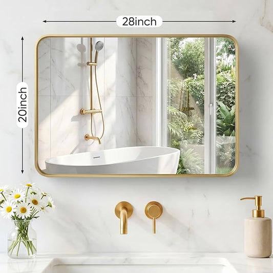 NEWBULIG 20X28 Inch Bathroom Mirror - Image 2