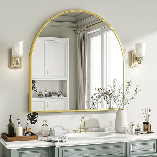 VooBang Wide Arched Wall Mirror, 31 x 32 inch Arch Bathroom Mirror, Wall - Image 2