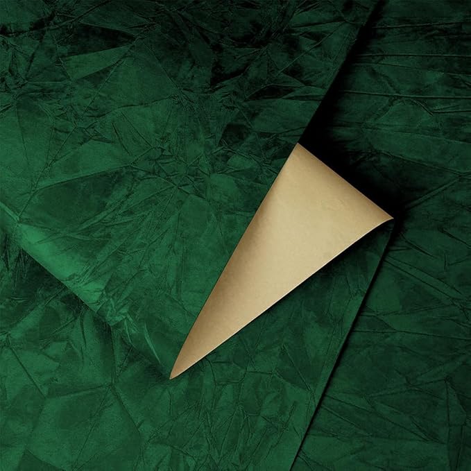 YENHOME Velvet Wallpaper Green Wallpaper - Image 6