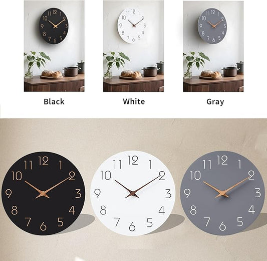 Mosewa Large Wall Clock 16 Inch Black Battery Operated Silent Non Ticking - Image 2