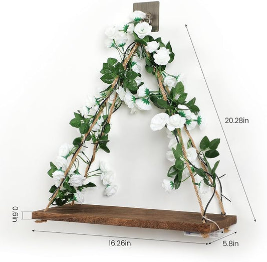 JOPSTDI Floating Shelves for Wall, Plant Wall Decor, Hanging Shelf, Cottage - Image 2