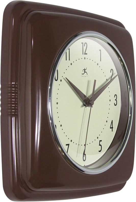 Infinity Instruments Square Retro Wall Clock - Image 2