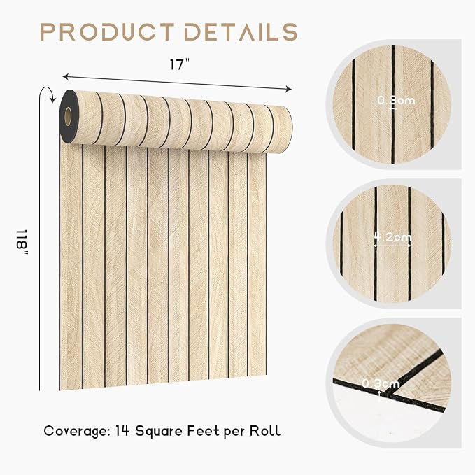 VEELIKE White Oak Wood Wall Panels Peel and Stick Foam Slat Wall Panel - Image 9