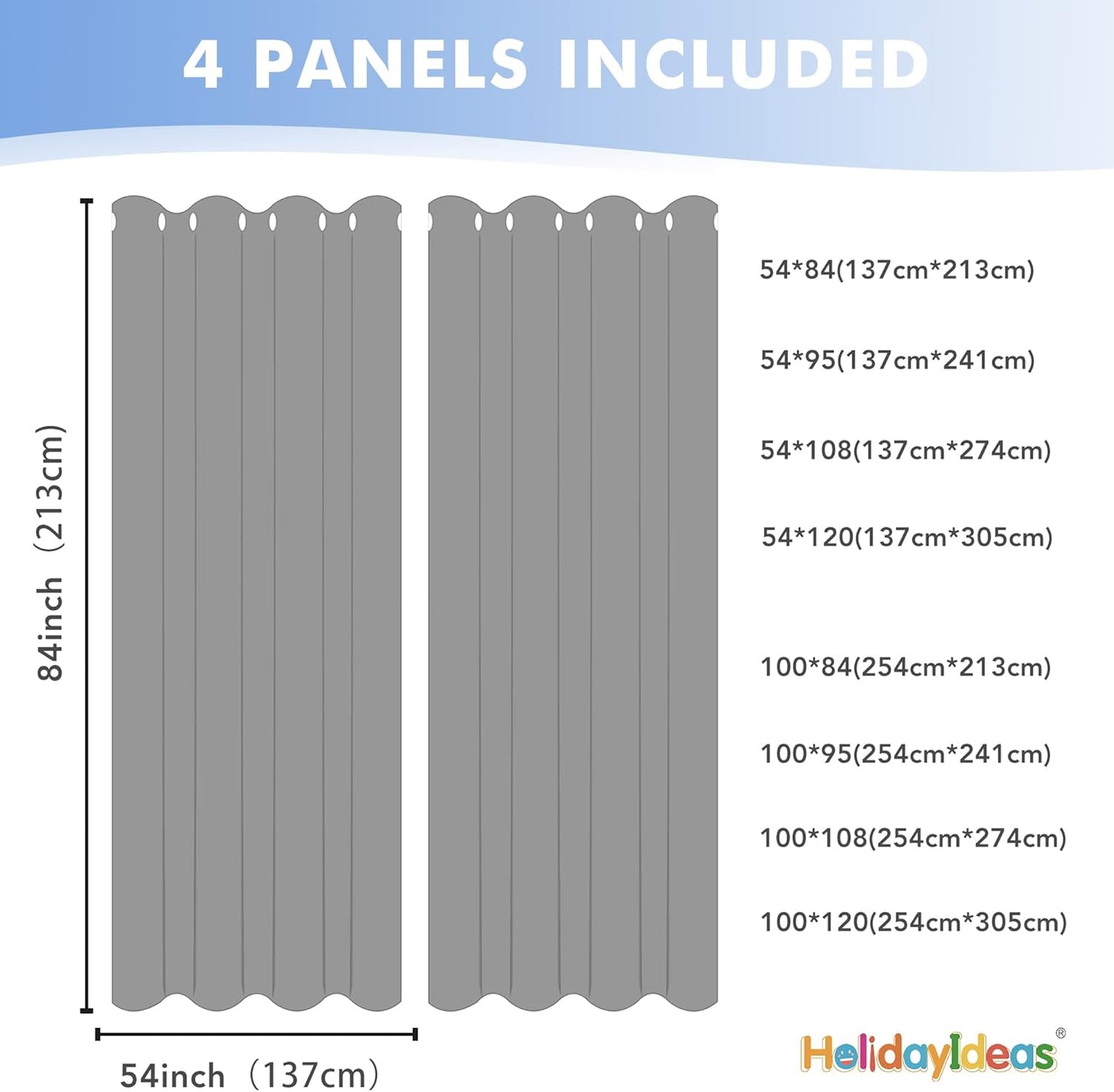 HolidayIdeas Outdoor Sheer Curtains for Patio Waterproof, 4 Panels - 54 x 84 Inch - Light Filtering Voile Outside Curtains Grommet Drapes for Front Porch, Gazebo, Pergola, Backyard, Linen Color