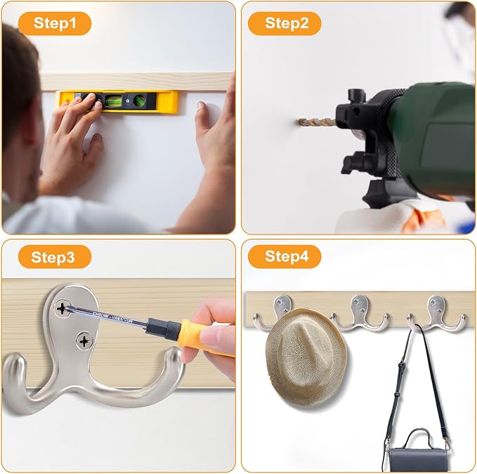 CBWLWJ 10 Pack Coat Hooks Wall Hooks - Image 7