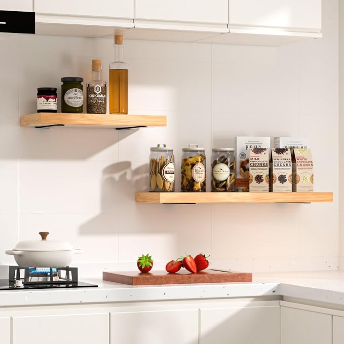 6 Pack - 10 inch Black Hidden L Shelf Bracket Iron Floating Shelf Brackets - Image 8