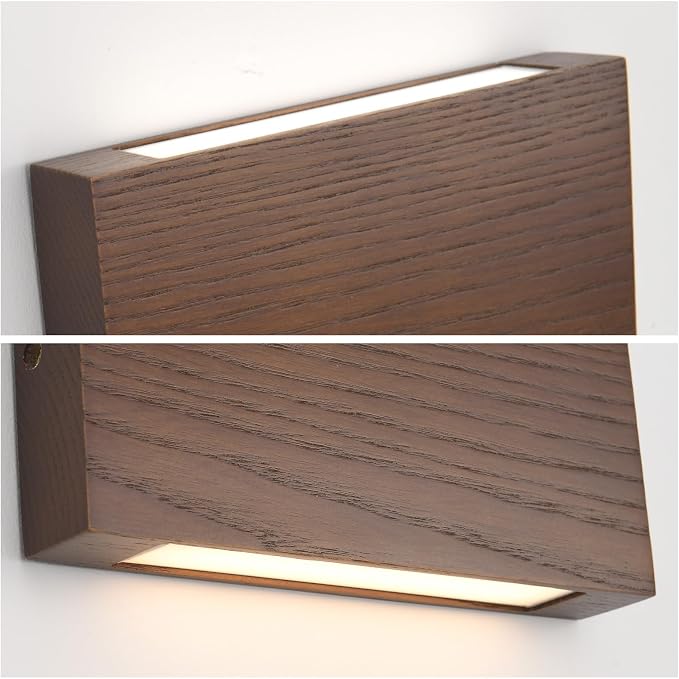 Wood Wall Sconce Indoor Wall Lights Hardwired 2 Pack Up and Down,wall Lights - Image 9