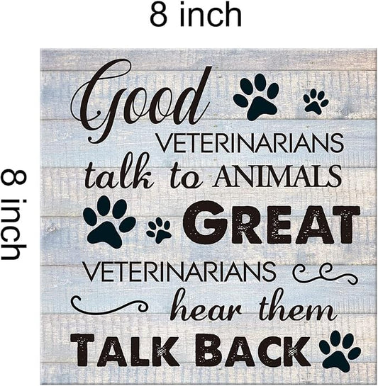 Funny Veterinarian Gifts Farmhouse Dog Canvas Wall Art Decor Veterinary Vet Gift - Image 2