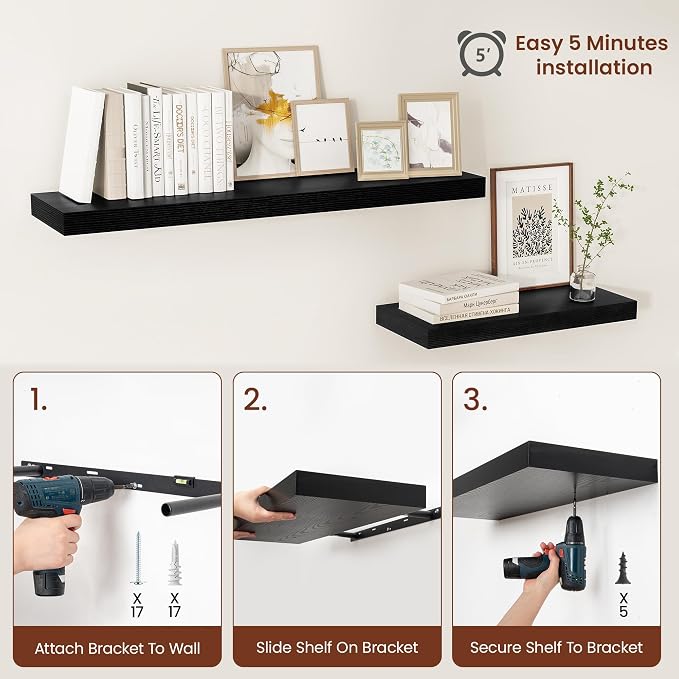 Vivelove 2" Thick Floating Shelves - Image 7