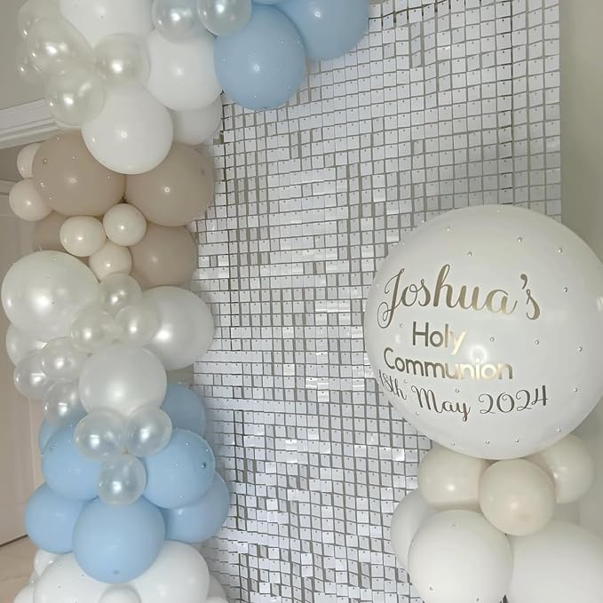 COKAOBE Mirror White Shimmer Wall Backdrop, Photo Backdrops - Image 6