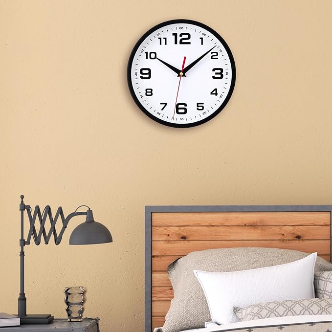 Silent Wall Clocks Battery Operated 12 Inch No Ticking Modern Analog Clock - Image 9