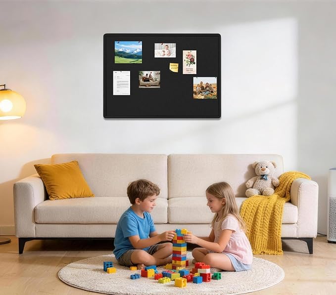 Bulletin Board - 35 x 17.5 inches Decorative Felt Pin Board - Cork Board - Image 8