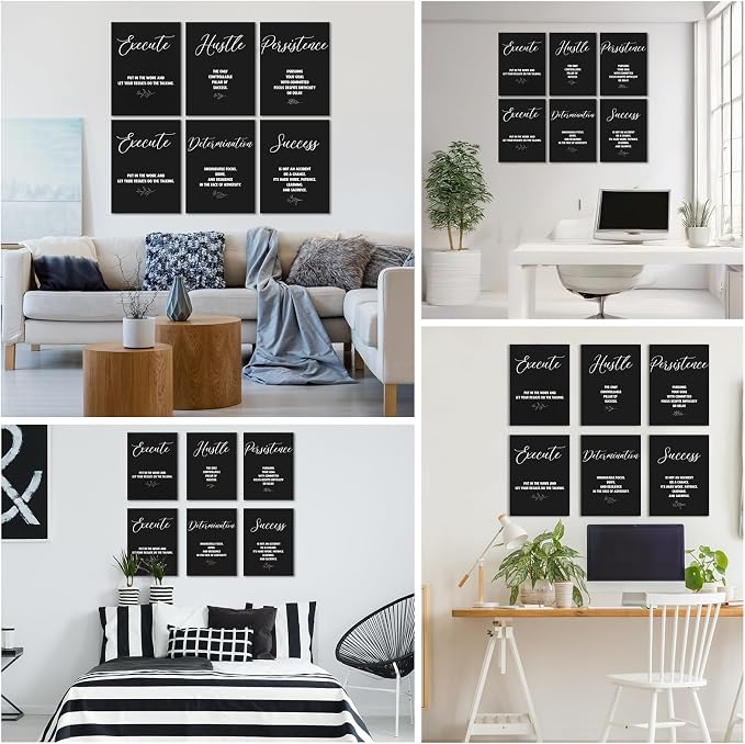 Coume 6 Pack Art Acoustic Panels 12" x 16" Inspirational Self Adhesive - Image 6