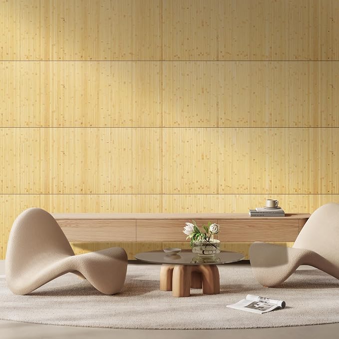 OUZUGIE 2 Pack 96x24 Inch Natural Bamboo Wall Panel – Natural Pole Wrap Paneling - Image 9