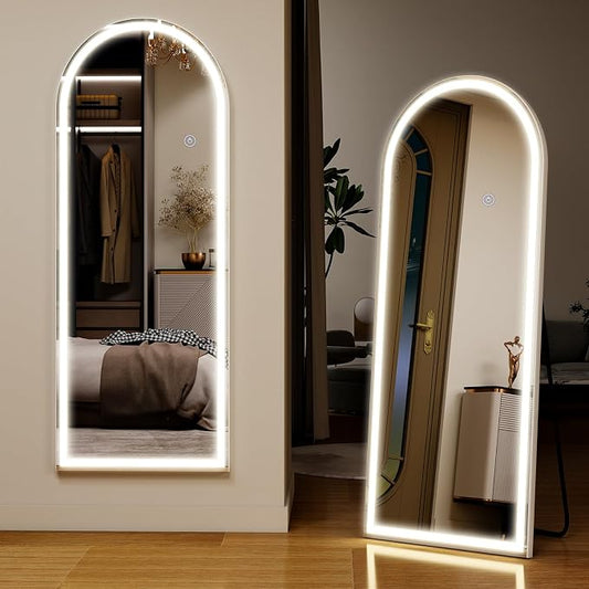 Koonmi Full Length Mirror with LED Lights 56"x20" - Image 2