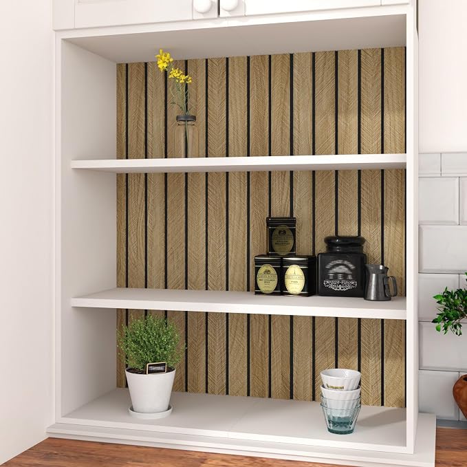 Brown 3D Wood Slat Panels for Walls Acoustic Slat Wall Paneling Peel and Stick - Image 8