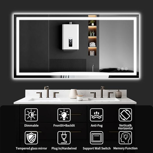30"x48" LED Bathroom Mirror - Image 2