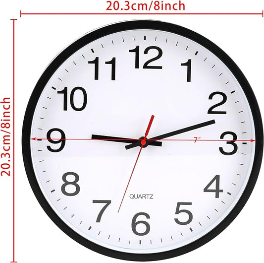 OceeK Wall Clock, Silent Non-Ticking, Modern Small Wall Clocks 8 Inch, Quality - Image 2