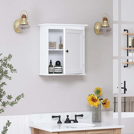 Spirich Small Bathroom Wall Cabinet, Wall Mounted Storage Cabinet, Medicine - Image 2