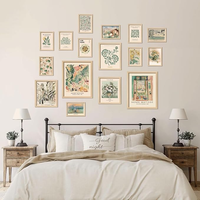 ANERZA 16 PCS Framed Sage Green Wall Art Decor, Matisse Wall Prints - Image 7