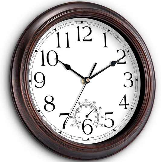 KECYET 10 Inch Outdoor Wall Clock - Image 2