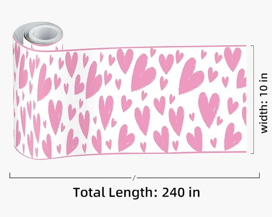 FLFK Pink Heart Wallpaper Border - Image 2