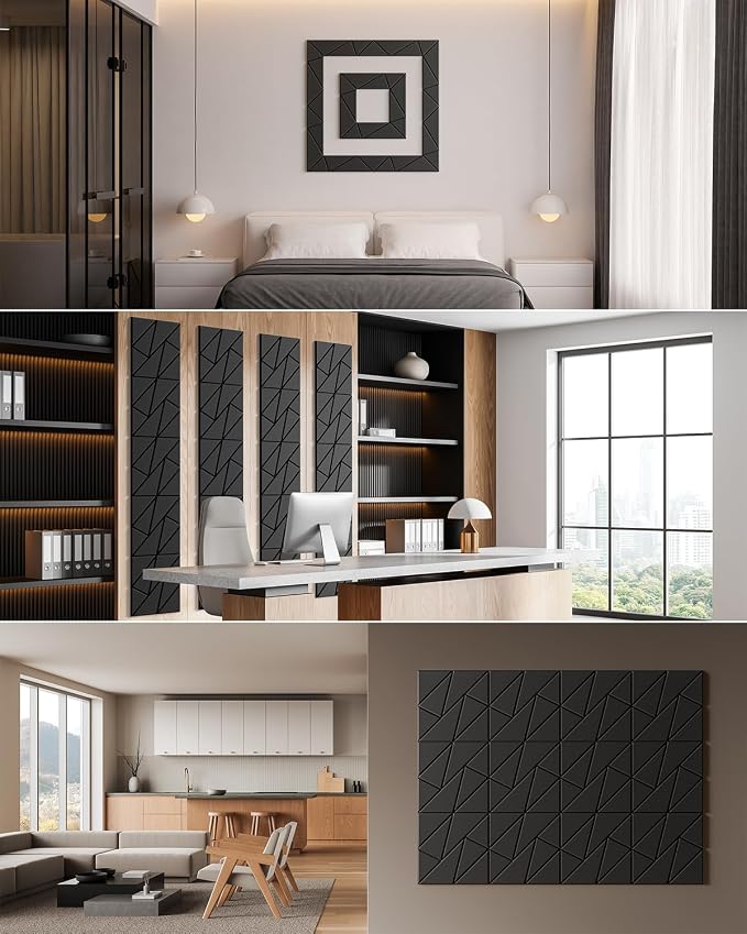 12-Pack Acoustic Panels, 11.8"x11.8"x0.4" Soundproof Wall Panels, Peel & Stick - Image 7