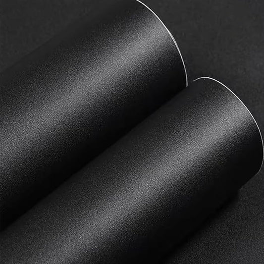 Yancorp 15.7"x787"/65.6 Feet Matte Black Peel and Stick Wallpaper Removable - Image 2