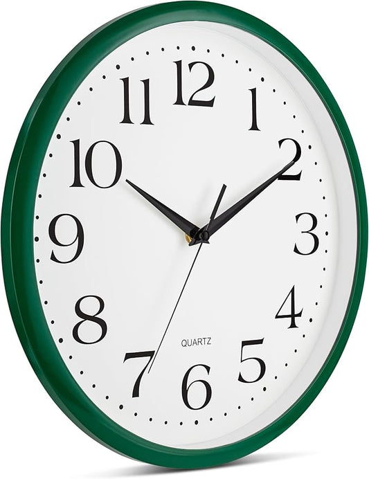 Bernhard Products Hunter Green Wall Clock Silent Non Ticking - Image 2