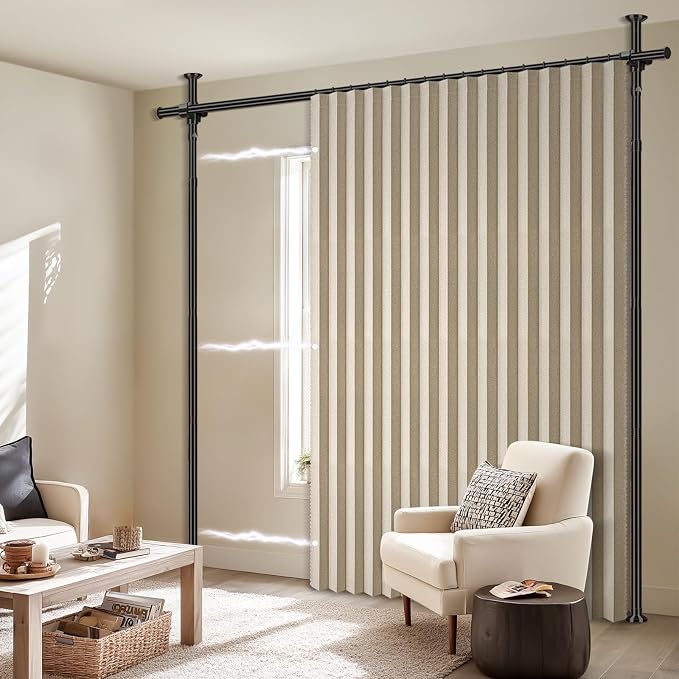 100% Blackout Room Divider Curtains Sets Beige W100 x L96 in, 1 Panel Curtain - Image 7