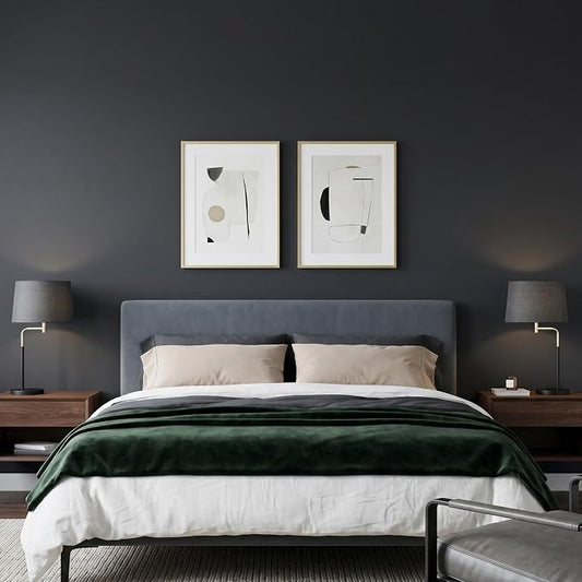 FUKU MON 24"x394" Dark Grey Wallpaper Matte Solid Gray Contact Paper - Image 2