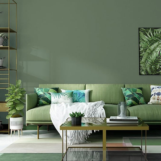 Yancorp 16"x394" Matte Sage Green Peel and Stick Wallpaper Removable Contact - Image 2