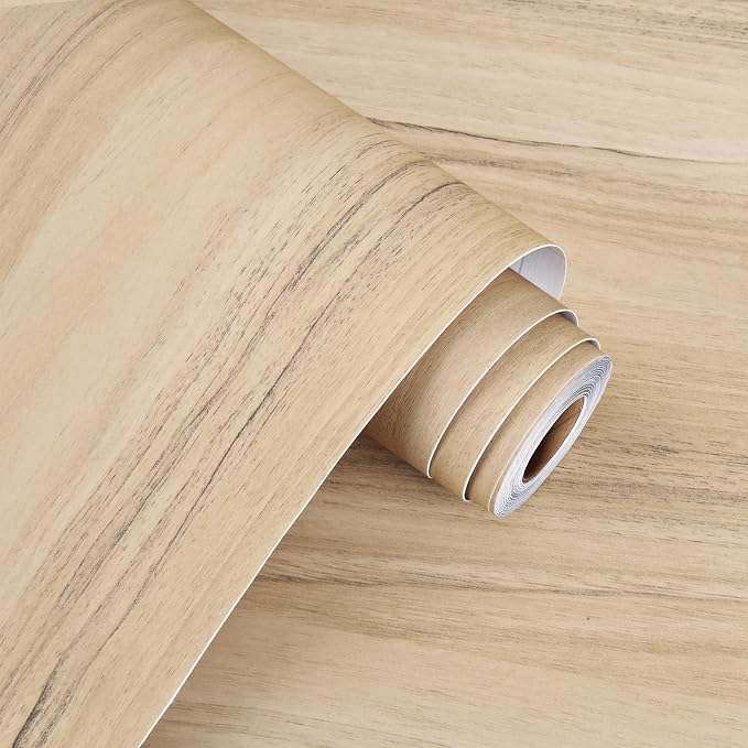 WESTICK Light Wood Grain Contact Paper Peel and Stick Countertops Waterproof - Image 7