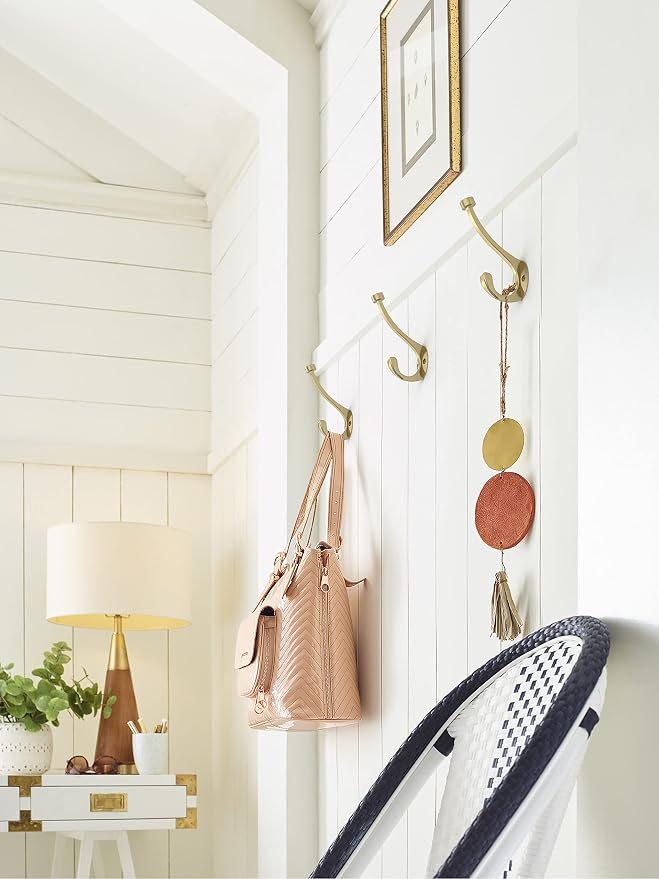Amerock H55465BBZ | Adare Double Prong Decorative Wall Hook | Golden Champagne - Image 9