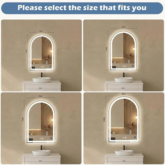 DUMOS 20"×28" LED Bathroom Mirror - Image 2